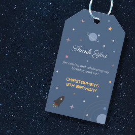 Planets & Rocket, Space Tack Gift-Märkre Presentetikett