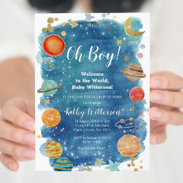Planets Rymden Baby Shower-inbjudan Inbjudningar