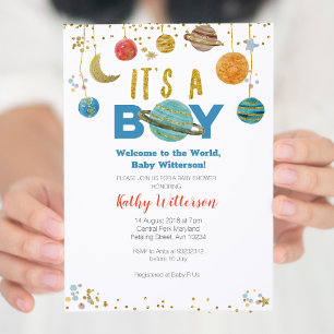 Planets Rymden Baby Shower-inbjudan Inbjudningar