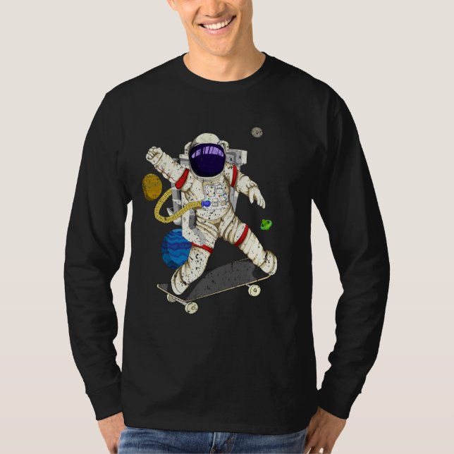 Planets Rymden Coola Astronaut T Shirt (Framsida)