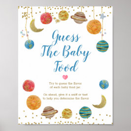 Planets Rymden Galaxy gissar Baby Food Poster