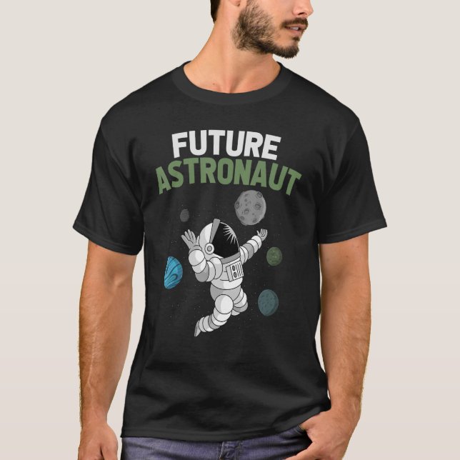 Planets Rymden Galaxy Science Future Astronau T Shirt (Framsida)
