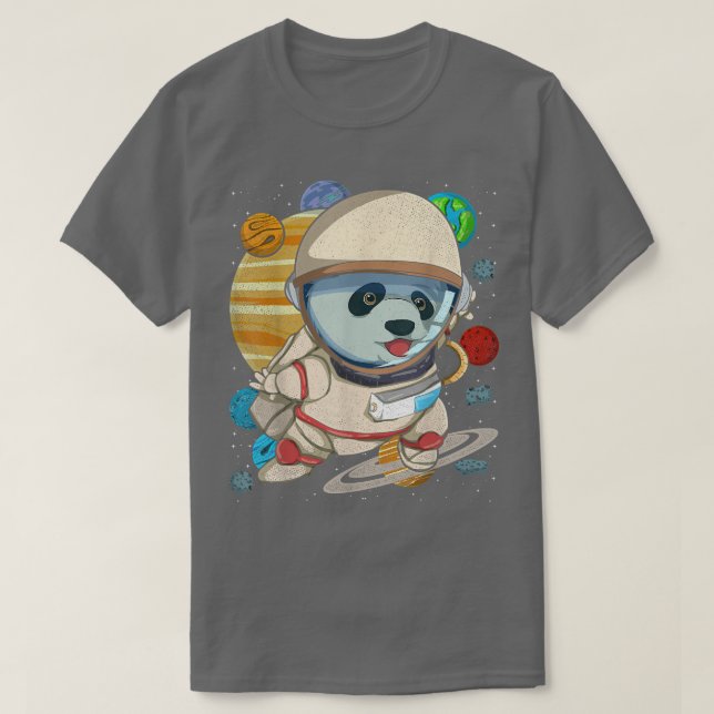 Planets Rymden Science Cute Animal Astronaut T Shirt (Design framsida)