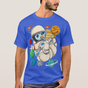 Planets Scientist Rymden Zoo Animal Penguin A T Shirt
