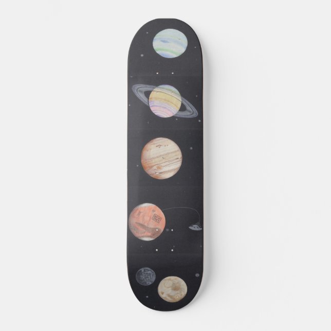 PLANETS-skateboard Mini Skateboard Bräda 18,5 Cm (Framsida)