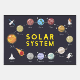 Planets Solar System Astronaut Graphic 3-Biet