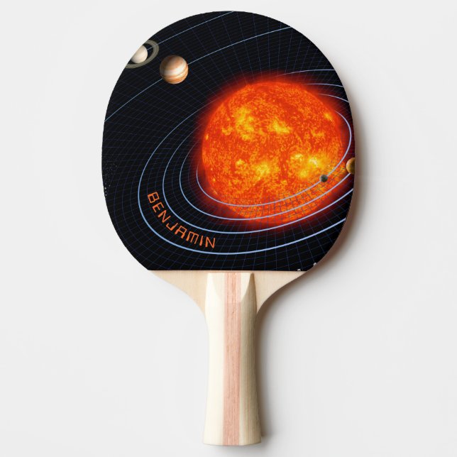 Planets Solar System Monogram Cosmic Galaxy Coola Pingisracket (Framsidan)