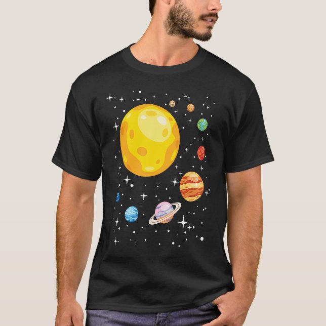 Planets Solar System Planetarium Astronomy Astroph T Shirt (Framsida)