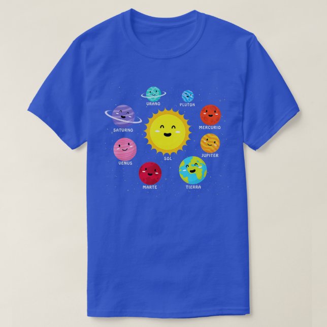 Planets Solar System Space Astronauts Gift T Shirt (Design framsida)