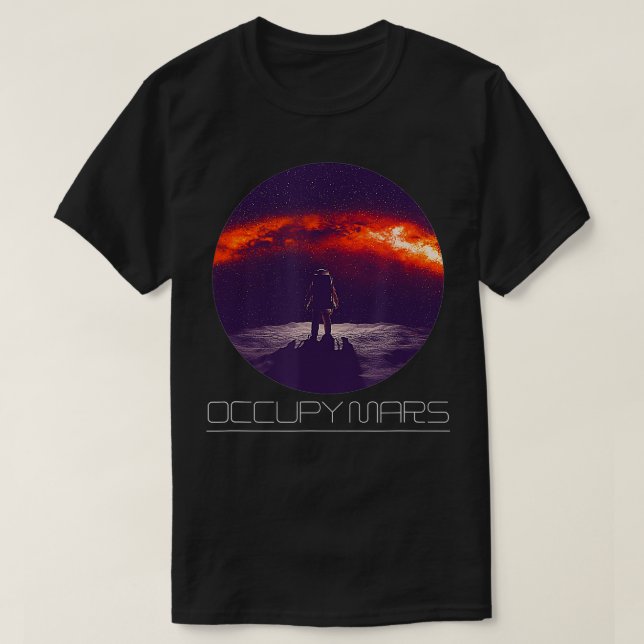 Planets Solar System Space Occupy Mars Science Ne T Shirt (Design framsida)