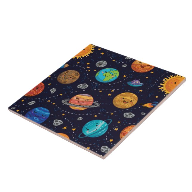 Planets Tile, lycklig Kakelplatta (Sidan)