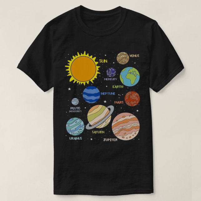 Planets Universe Astronomy Science Solar System Gi T Shirt (Design framsida)