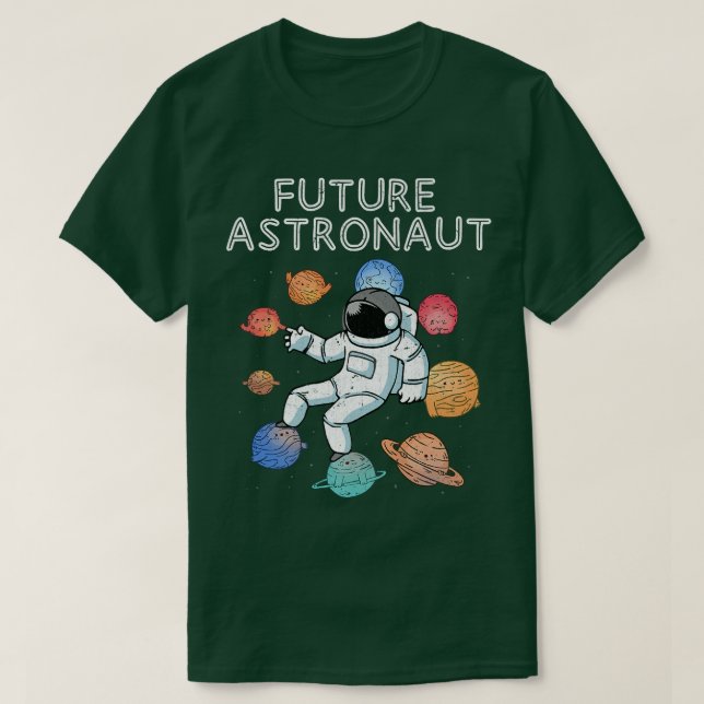 Planets Universe Junior Astronaut Science Future A T Shirt (Design framsida)