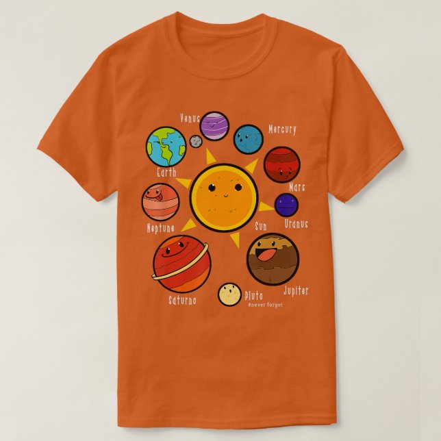 Planets universiverse astronomiutbildning t shirt (Design framsida)