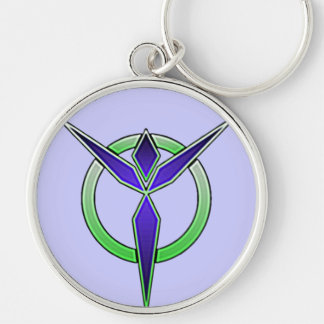 Planetside 2 Vanu Emblem Keychain Rund Silverfärgad Nyckelring