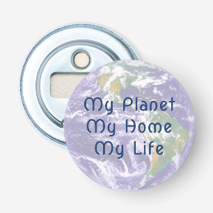 Planey Earth Mitt liv mitt hem Flaska-öppnare Flasköppnare