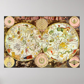 Planisphæ i Coeleste: Astrologi - Poster