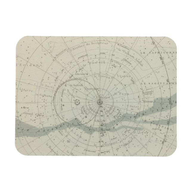 Planisphere Celeste Hemisphere Magnet (Horisontell)