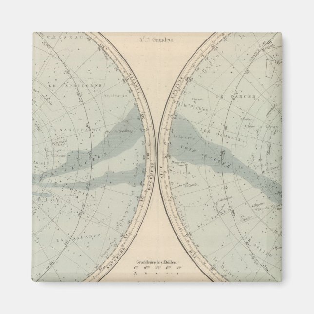 Planisphere Celeste Hemisphere Magnet (Framsidan)