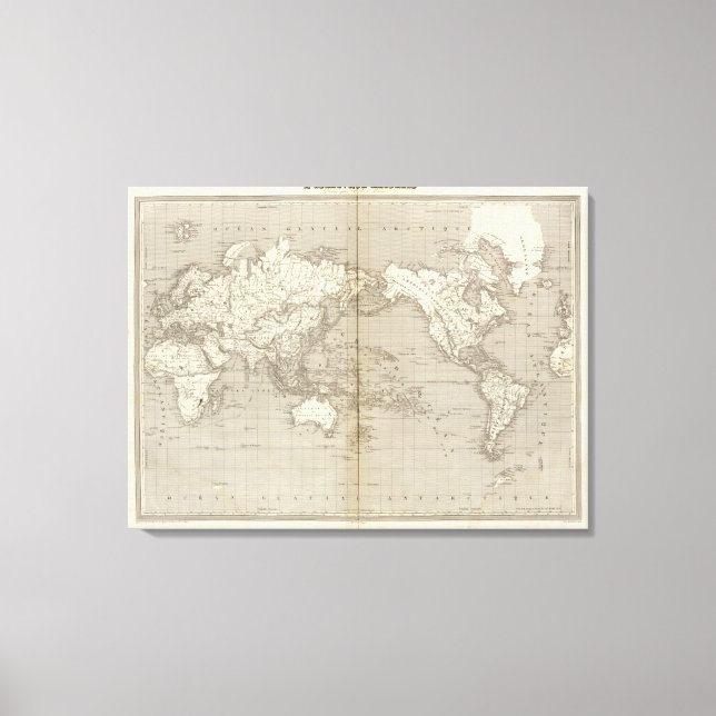 Planisphere-diagram över solsystem canvastryck (Framsida)
