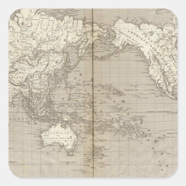 Planisphere-diagram över solsystem fyrkantigt klistermärke (Framsida)