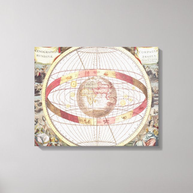Planisphere, från Atlas Coelestis Canvastryck (Framsida)