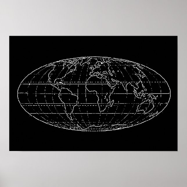 planisphere World map wall decor Poster (Framsidan)