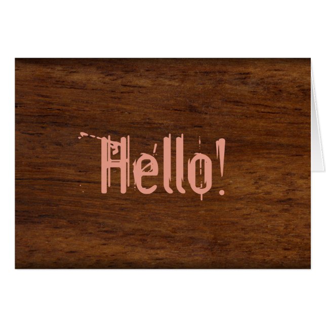 Plank Plain Struktur Lumber Hälsningskort (Framsidan Horizontal)