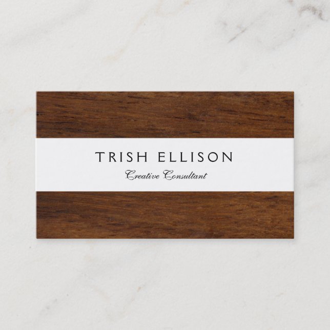 Plank Plain Struktur Lumber Visitkort (Framsida)