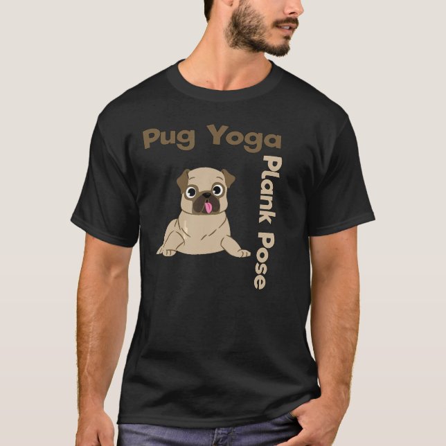 Plank Pose Tröja Pug Yoga Tröja Pug Tröja Av Dotc (Framsida)