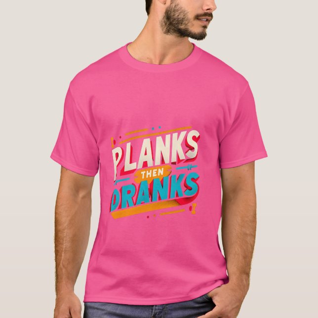Plankor, drank — t shirt (Framsida)