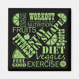 Planlägg att uppmuntra heathy lifestyl magnet