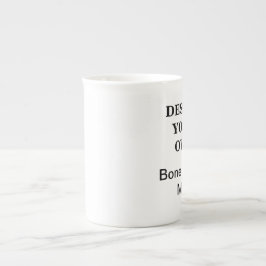 Planlägg din egna benporslinmugg - vit benporslin mugg