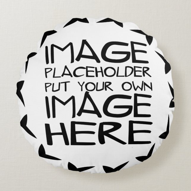 Planlägg din egna bomull kudder rund kudde (Framsidan)