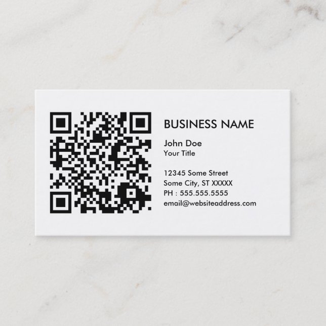 planlägg din egna QR kodifierar Visitkort (Framsida)