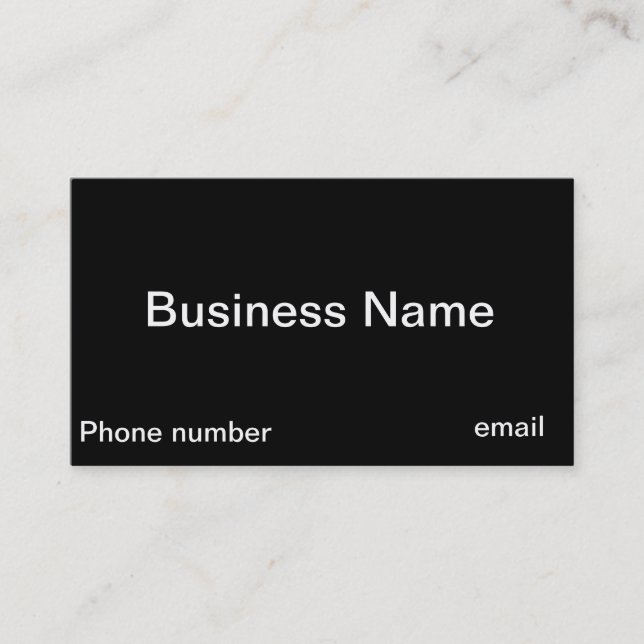 Planlägg din egna svart Businesscards Visitkort (Framsida)