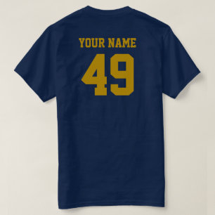 Planlägg ditt eget numrerar T-tröja T-shirt