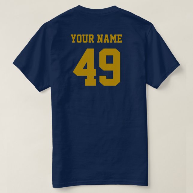 Planlägg ditt eget numrerar T-tröja T-shirt (Design baksida)