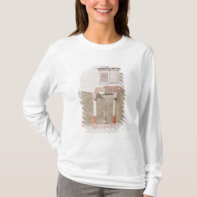 Planlägg för atriumen av den Pompeiian slotten Tee (Framsida)