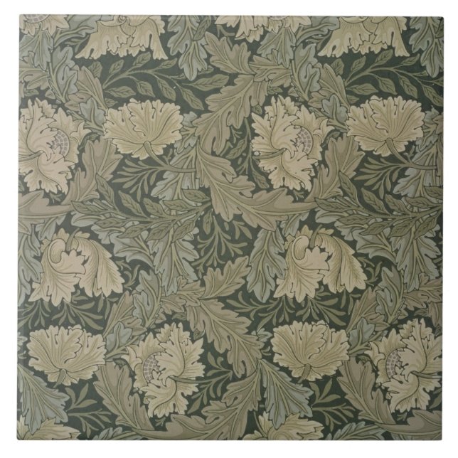 Planlägg för "den Lea" tapeten, 1885 Kakelplatta (Framsidan)