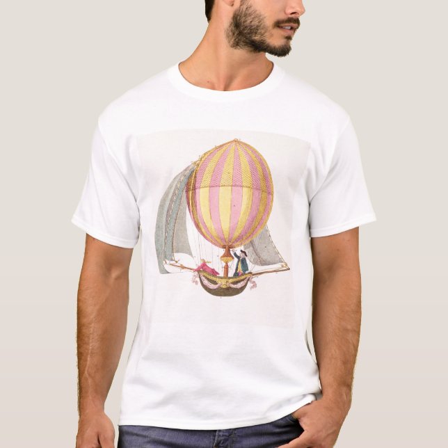 Planlägg för en dirigible, fransk, c.1785 t-shirt (Framsida)