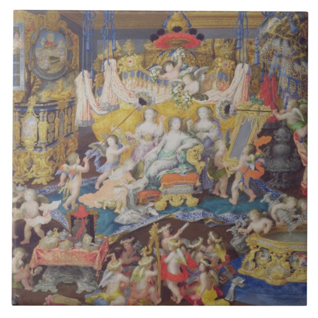 Planlägg för en fläkt, eventuellt för Madam de Kakelplatta (Framsidan)