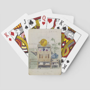 Planlägg för en serveringsbord, c.1860s-70s (w/c & casinokort