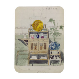 Planlägg för en serveringsbord, c.1860s-70s (w/c magnet