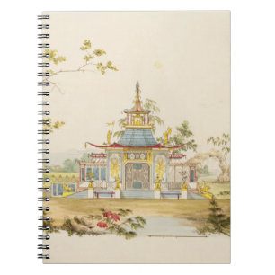 Planlägg för ett kinesiskt tempel, c.1810 (skriv anteckningsbok