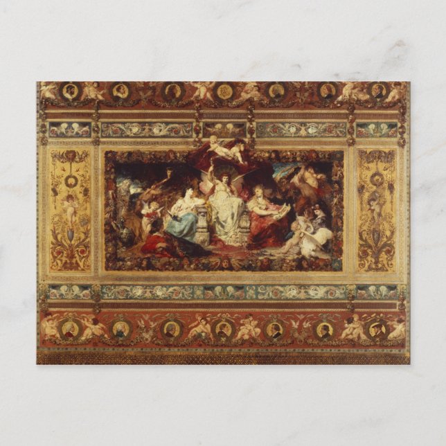 Planlägg för gardinen på den Dresden operan Vykort (Framsida)