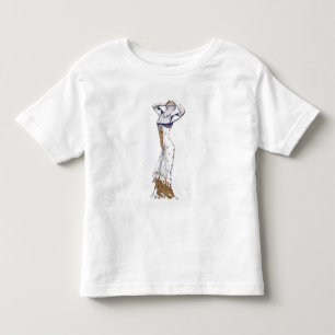 Planlägg från en fantasi av den moderna dräkten t-shirt