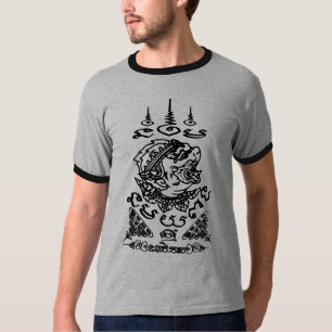 PLANLÄGGER ASIATISK KONST FÖR YANT BUDDHA HANUMA TEE