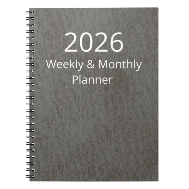 Planner 2026 Weekly and Monthly Anteckningsbok (Framsidan)