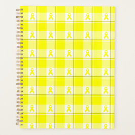 Planner Bladder Cancer Awareness Plaid, Yellow